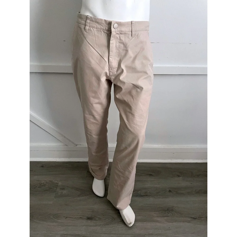 Bonobos Mens Stone Cutters Chino Pants Beige Tan Straight Leg 34x30